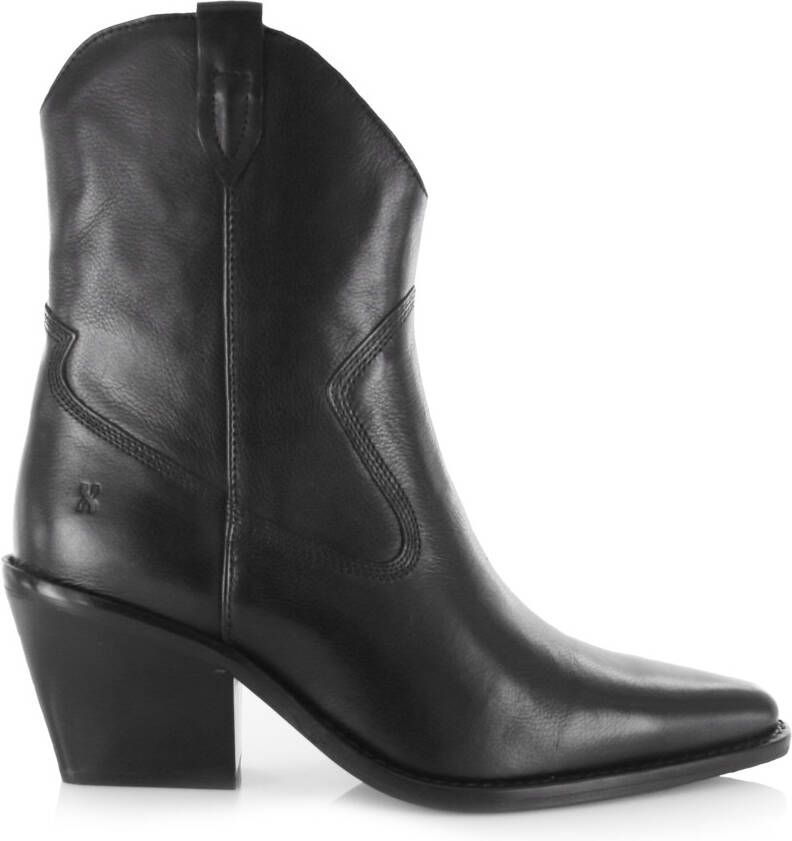 Bronx Next Low Kole leren cowboylaarzen zwart