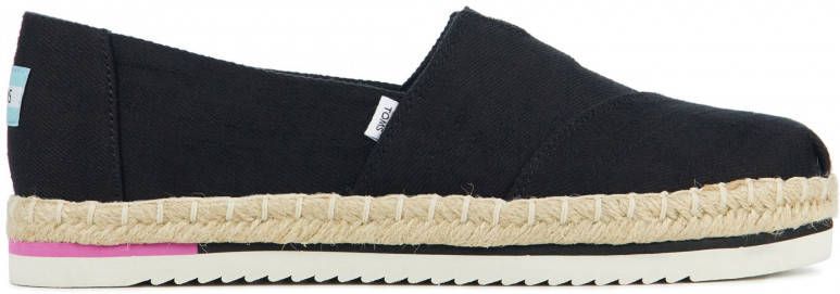 Toms Platform Alpargata espadrilles zwart