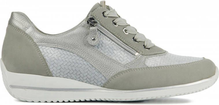 Waldlaufer 980008 comfort leren veterschoenen beige/grijs