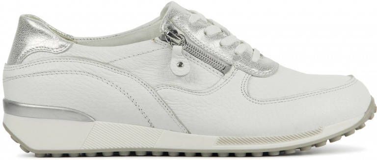 Waldlaufer 776006 comfort leren veterschoenen wit/zilver
