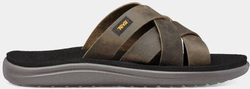 Teva Voya Slide Leather Slipper Groen