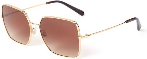 Dolce & Gabbana Slanke zonnebril , Geel, Dames