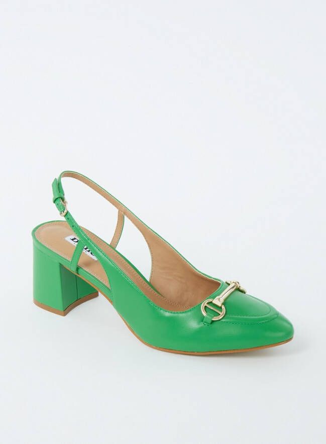 Dune London Cassie slingback van leer