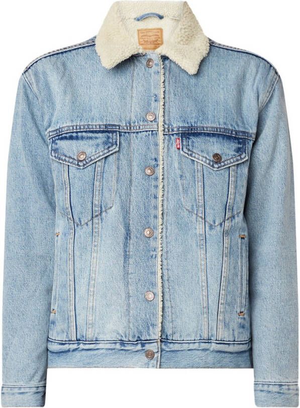 Levi's Levis 36137 0026 Exbf Sherpa Jacket AND Jackets Women Denim Light Blue