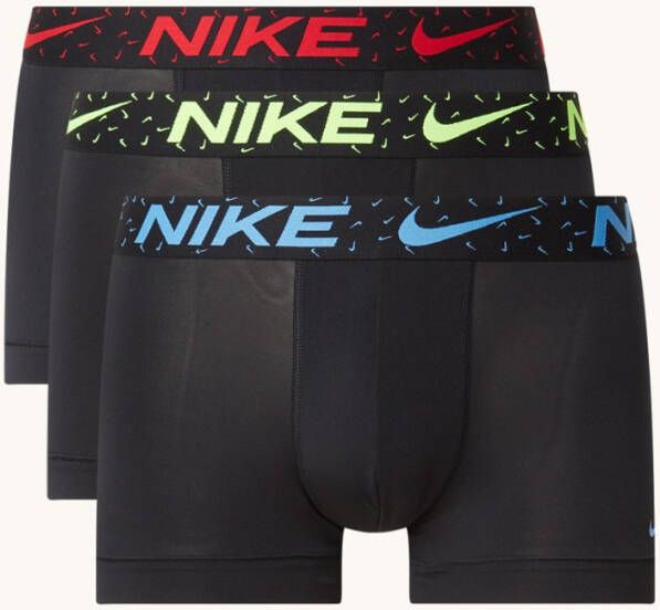 Nike Boxershorts Mini Swoosh 3 Pak Zwart/Neon/Blauw/Rood