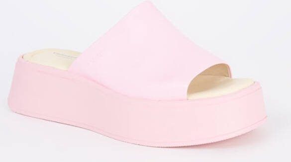 Vagabond Courtney Platform slipper van leer