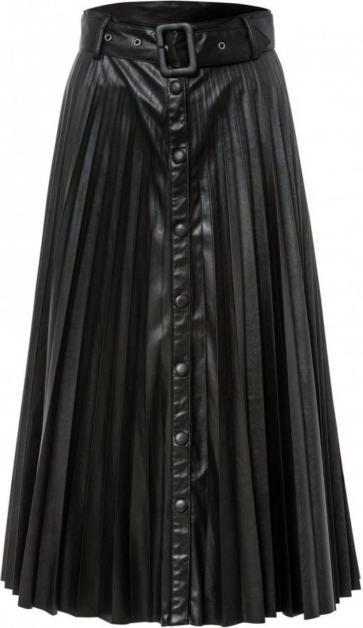 bonprix Plissé rok, vegan leer