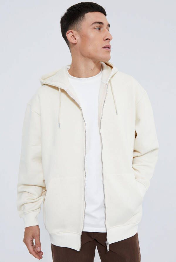 boohoo Basic Oversized Tank, Ecru