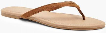 boohoo Basic Teenslippers, Geelbruin