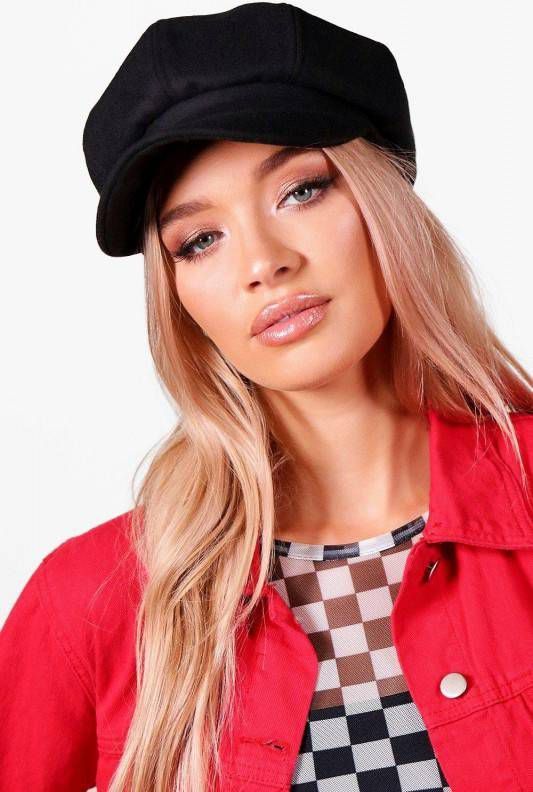 boohoo Geborstelde Baker Boy, Zwart
