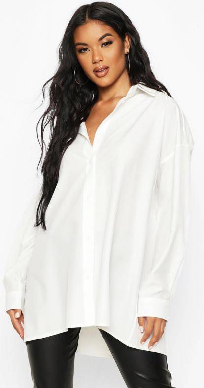 boohoo Extreme Oversized Blouse, Wit
