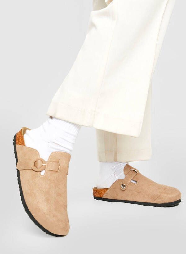 boohoo Gesloten Klompen, Beige
