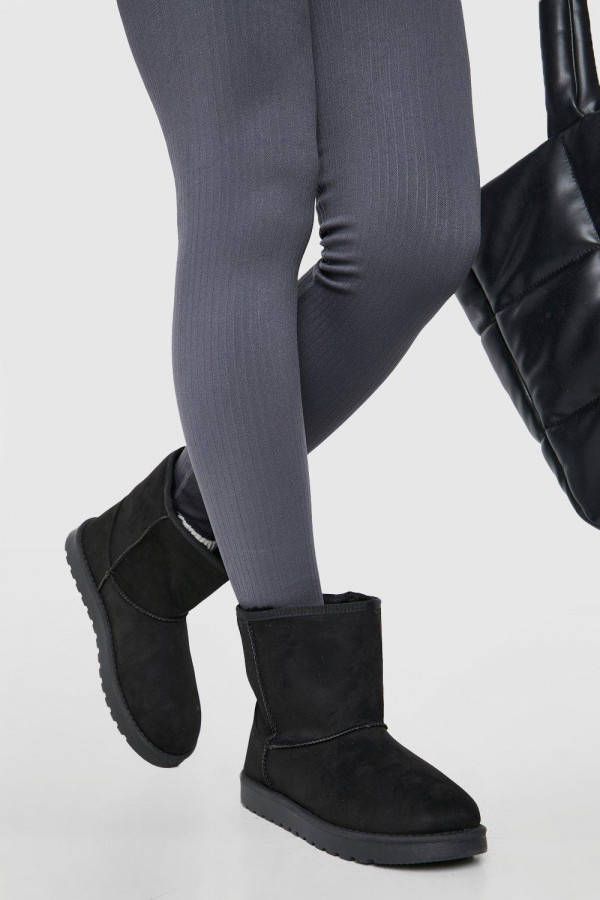 boohoo Kleine Leuke Laarsjes, Black