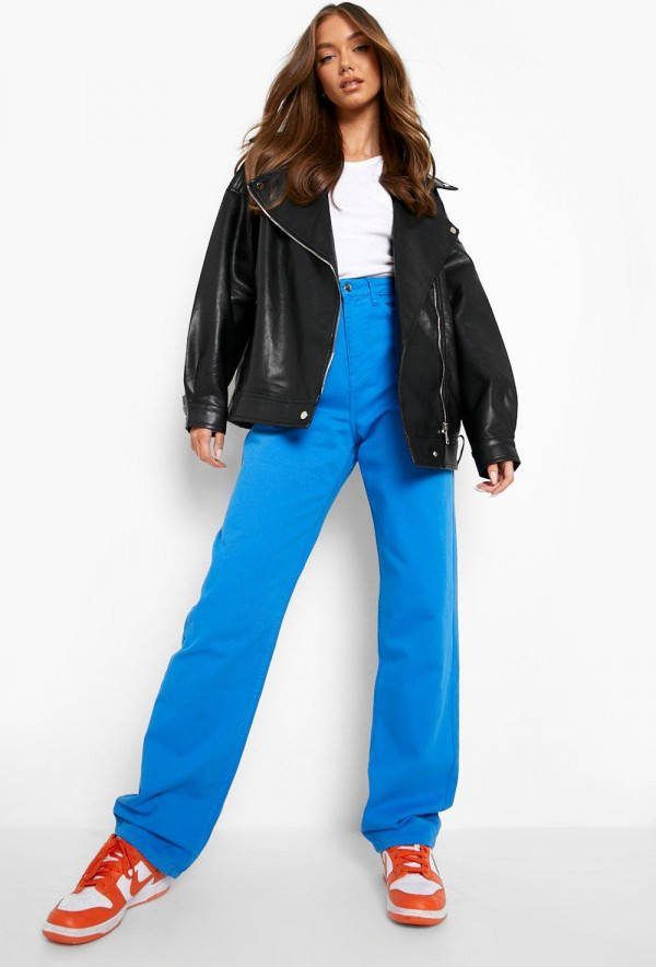 boohoo Losse Spijkerbroek, Cobalt