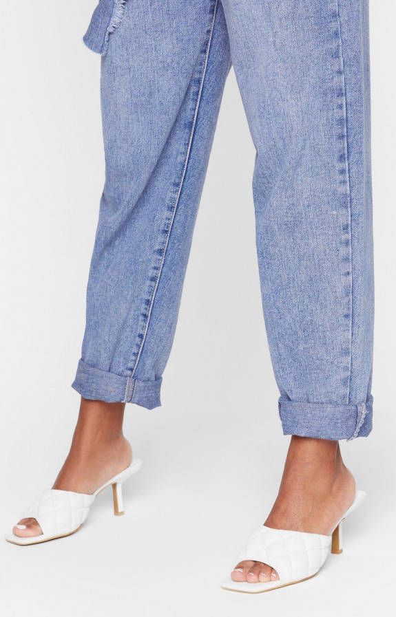 boohoo Nepleren Hakken, White