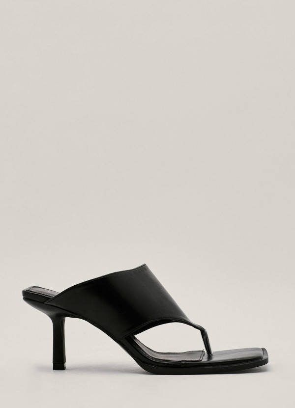 boohoo Nepleren Naaldhakken, Black