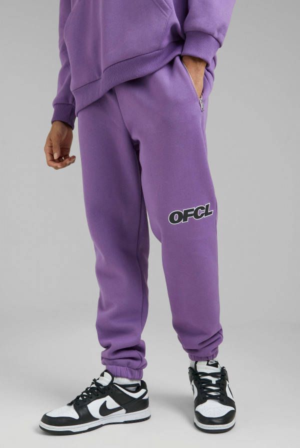boohoo Ofcl Regular Fit Joggingbroek, Purple