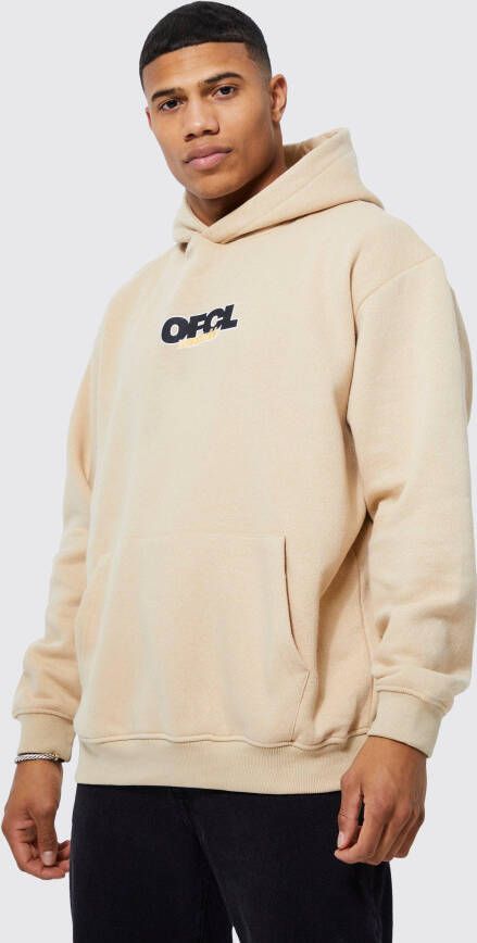 boohoo Official Oversized Hoodie, Sand