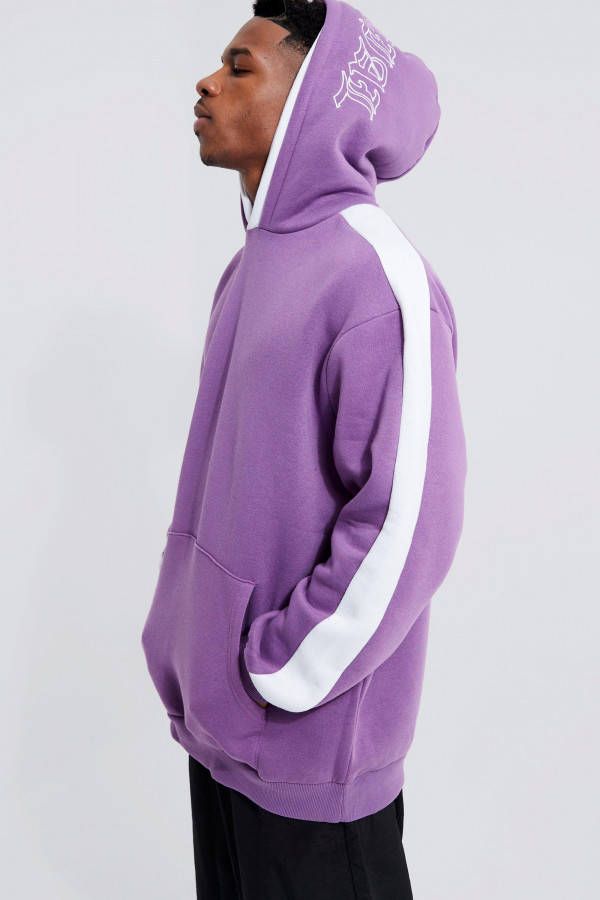boohoo Oversized Dubbele Hoodie, Purple
