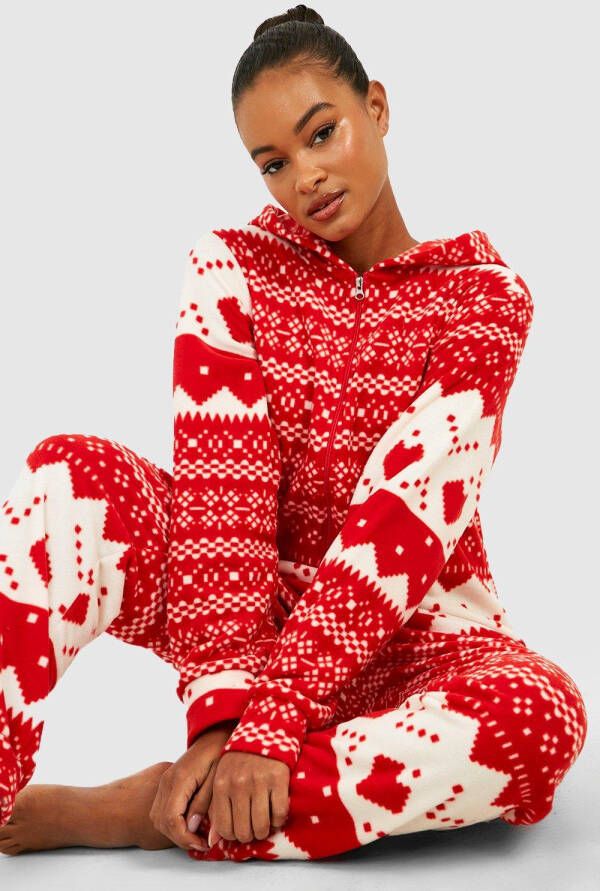 boohoo Tall Leuke Gebreide One Piece, Red