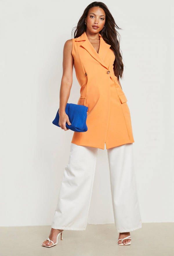 boohoo Tall Mouwloze Blazer, Orange