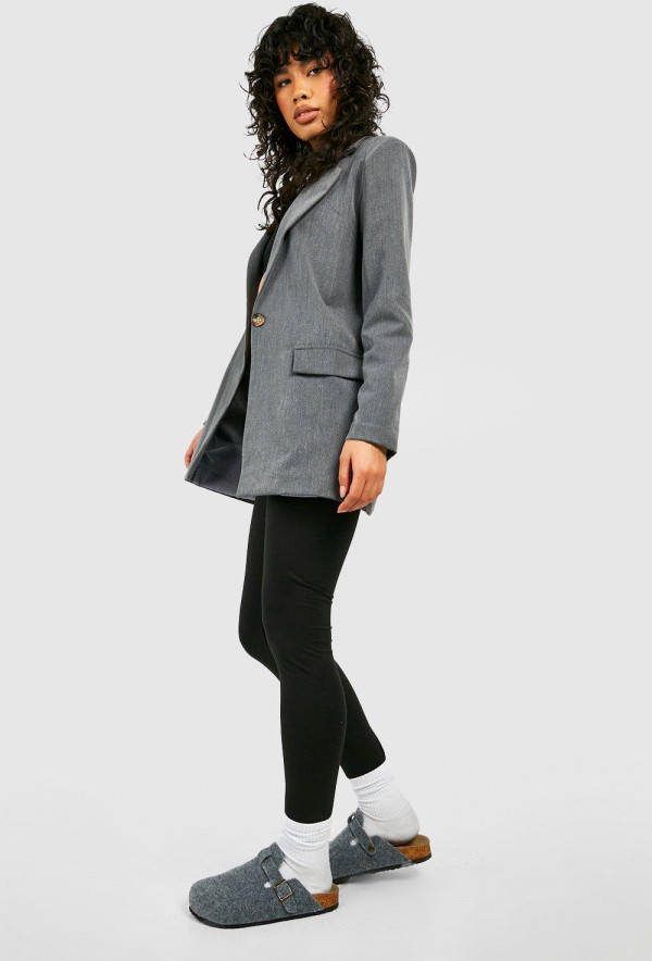 boohoo Vilten Klompen, Grey
