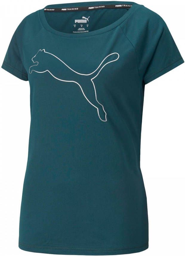 Puma train favorite jersey cat sportshirt groen dames