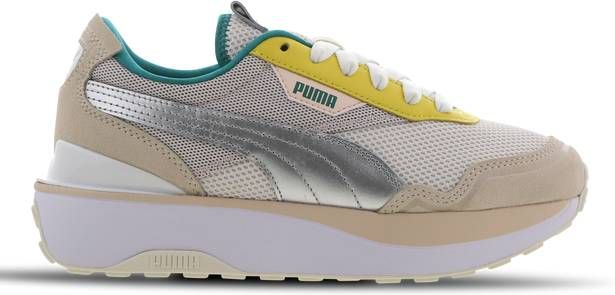 Puma Cruise Rider Dames Schoenen Beige Leer, Textil