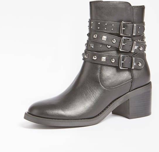 Guess Enkellaarsje Colleen Echt Leer