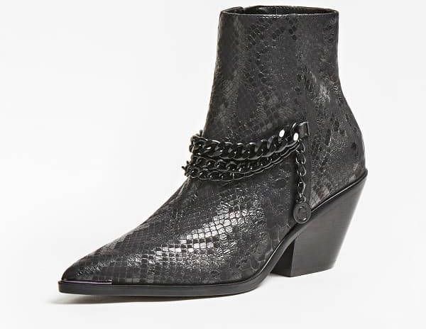 Guess Enkellaarsje Patziy Python Echt Leer