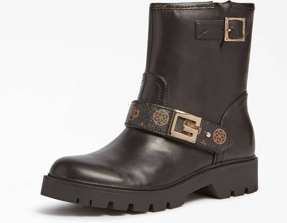 Guess Enkellaarsje Ragner Echt Leer