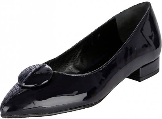 alba moda Ballerina in elegant, puntig model Nachtblauw/Zwart