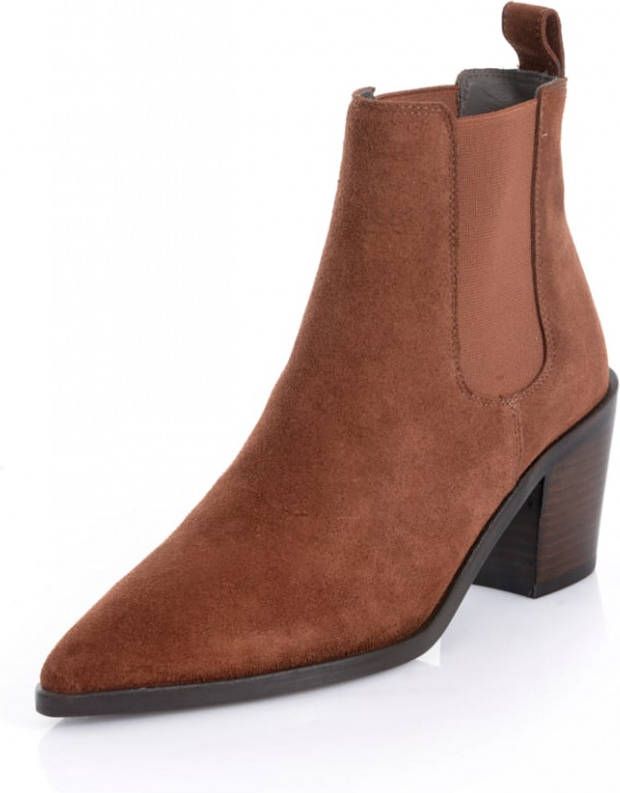 alba moda Chelsea boot in cowboystijl Steenrood
