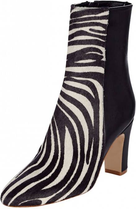 alba moda Enkellaarsje bicolor Zwart/Wit