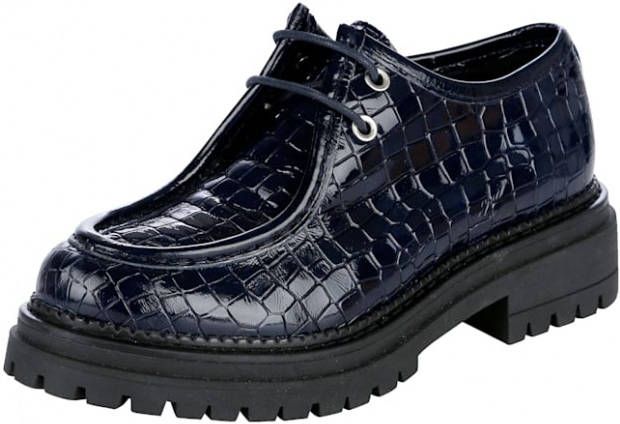 alba moda Veterschoen Donkerblauw/Zwart