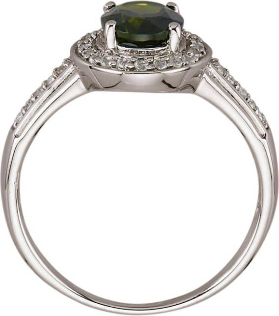 KLiNGEL Damesring van echt zilver Groen