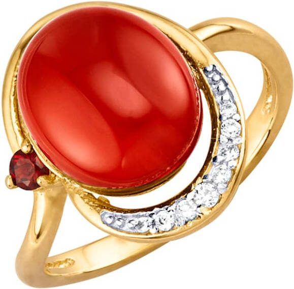 KLiNGEL Damesring van echt zilver Rood