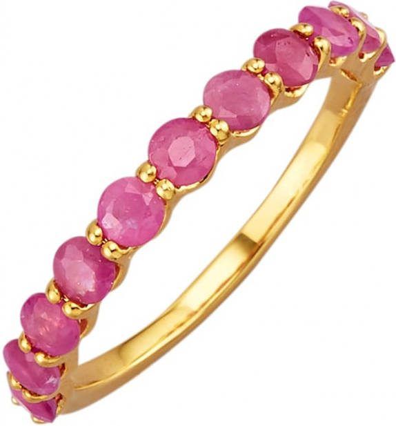 KLiNGEL Damesring van echt zilver Rood