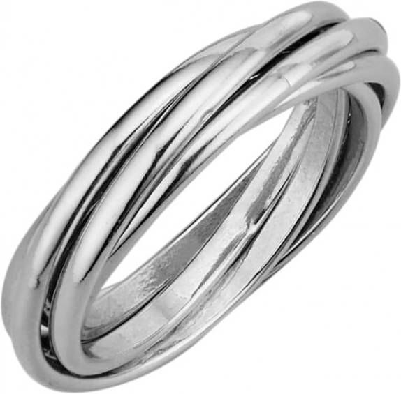 KLiNGEL Damesring van gerodineerd zilver Zilverkleur