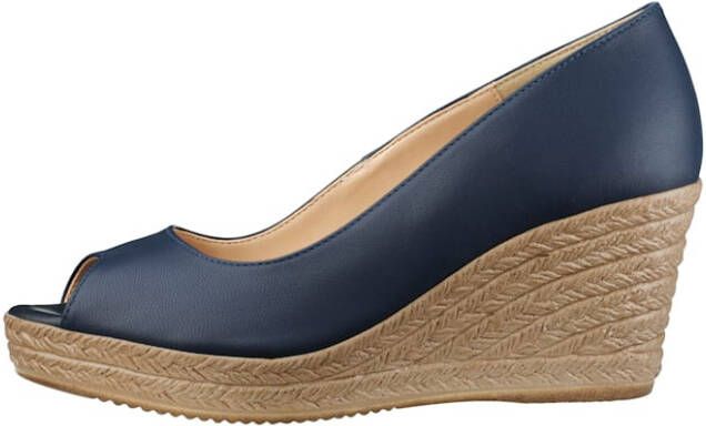 KLiNGEL Peeptoe van hoogwaardig geitennappa Marine