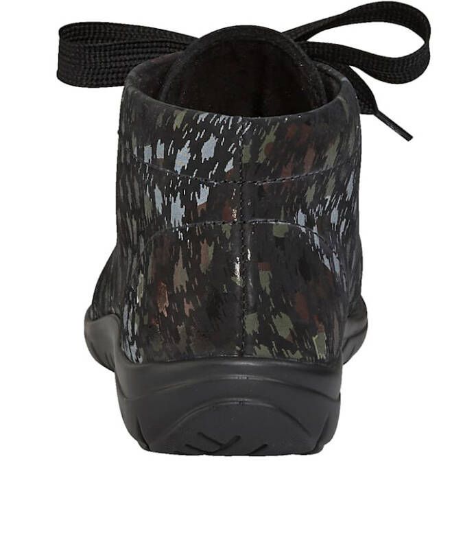 Naturläufer Veterlaarsje van zacht leer Zwart/Multicolor