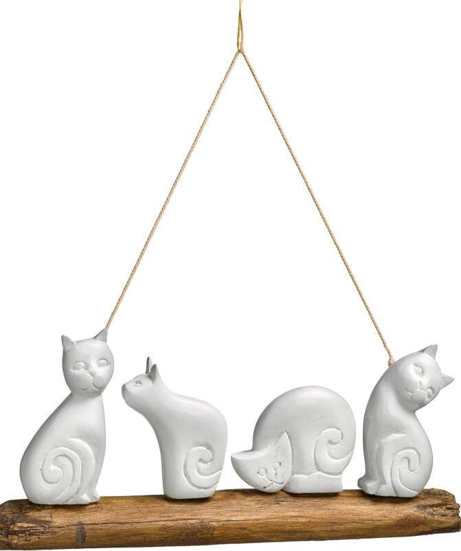 Decor. figuur in wit/bruin van heine home