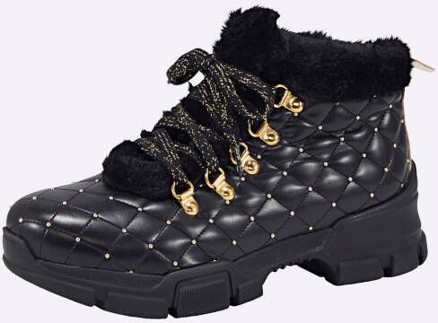 Laarsje in zwart/goudkleur van heine