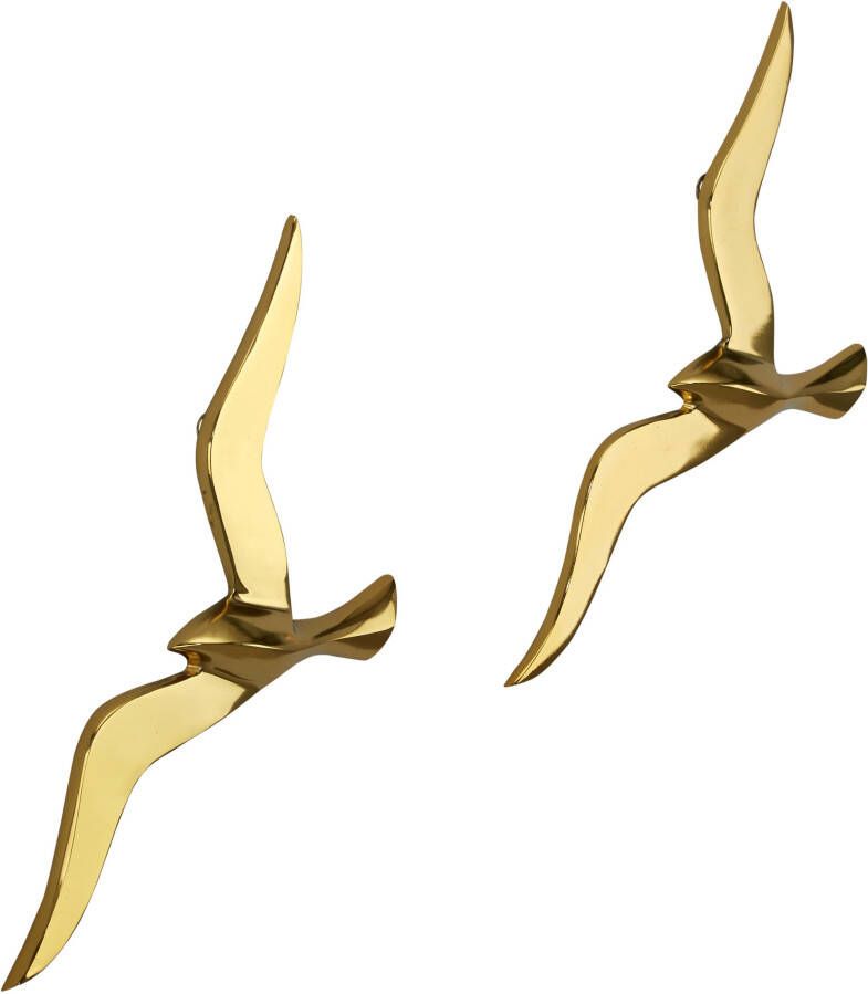 Wanddecoratie in goudkleur van heine home