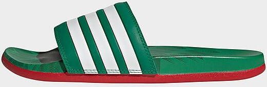 Adidas adilette Comfort Badslippers Vivid Green/Cloud White/Scarlet Dames