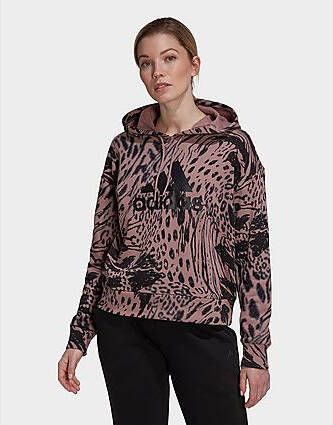 Adidas Future Icons Animal Print Hoodie Purple Dames