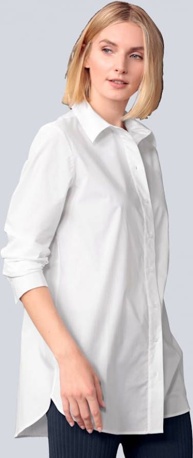 alba moda Blouse in lang model Wit