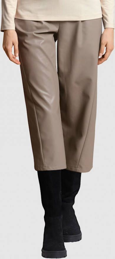 alba moda Culotte van modieus imitatieleer Steen