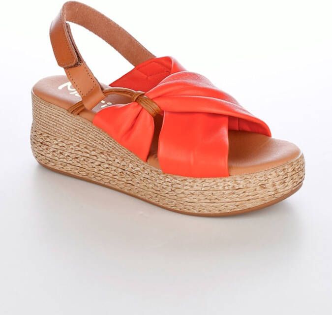 alba moda Sandaaltje extra zacht Rood/Cognac