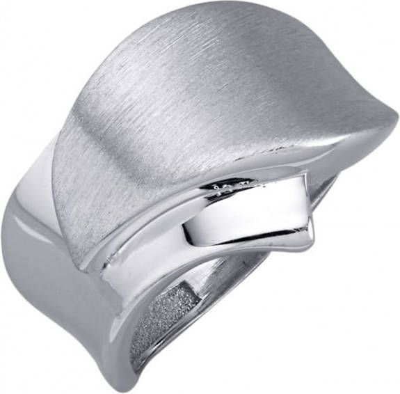 KLiNGEL Damesring in matte look Zilverkleur